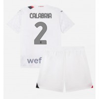 AC Milan Davide Calabria #2 Bortatröja Barn 2023-24 Kortärmad (+ Korta byxor)